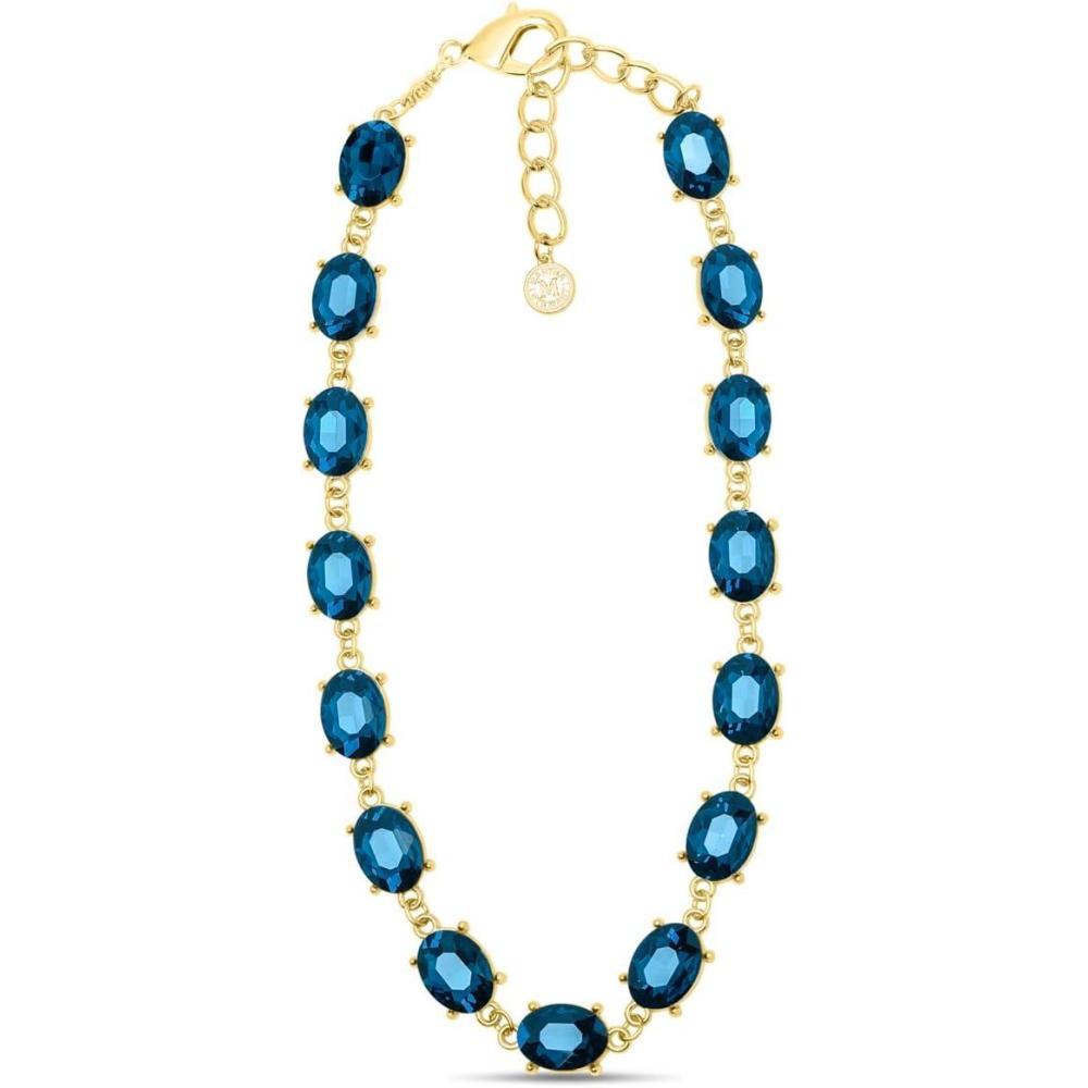 imageMartha Stewart Oval Crystal Statement NecklaceBlue
