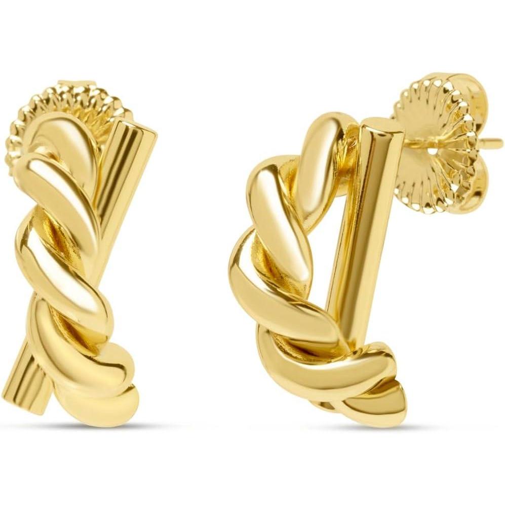 imageMartha Stewart Textured Gold Hoop Earrings