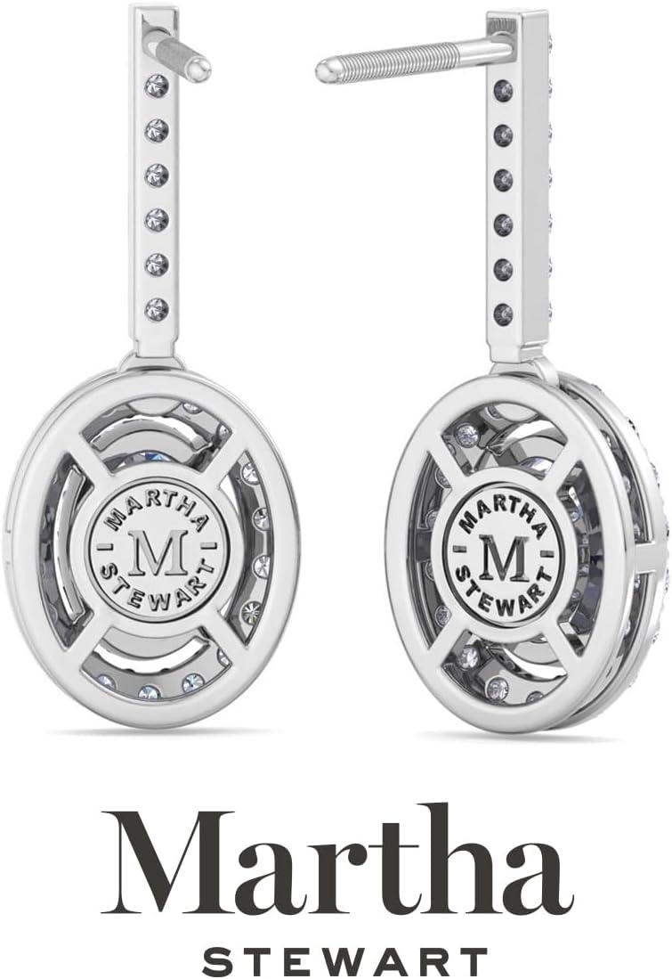 imageMartha Stewart 2 12 Carat Lab Grown Diamond Drop Earrings In Sterling SilverOval