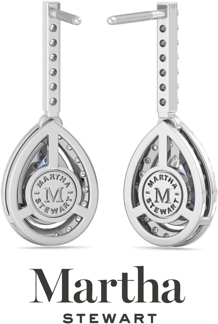 imageMartha Stewart 2 12 Carat Lab Grown Diamond Drop Earrings In Sterling SilverPear
