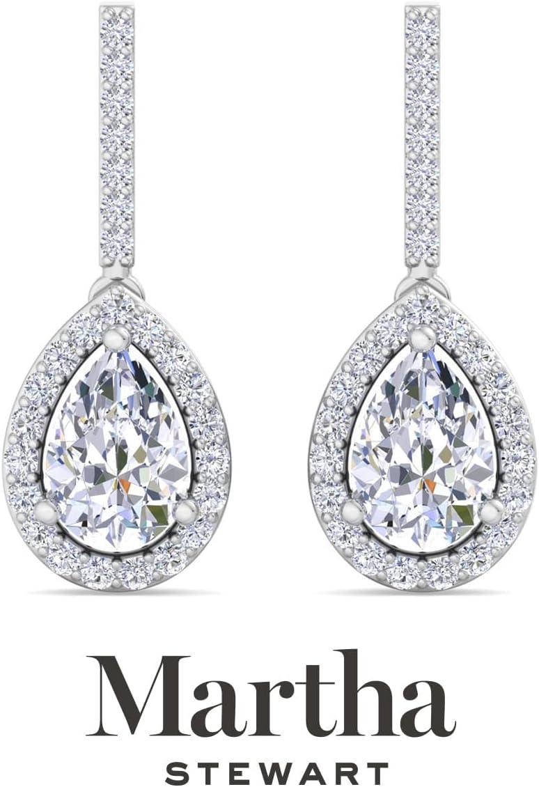 imageMartha Stewart 2 12 Carat Lab Grown Diamond Drop Earrings In Sterling SilverPear