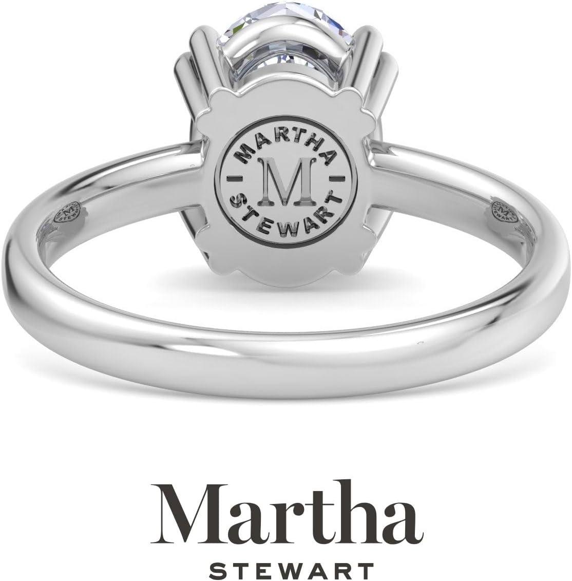 imageMartha Stewart 2 Carat Oval Shape Lab Grown Diamond Solitaire Engagement Ring In Sterling Silver