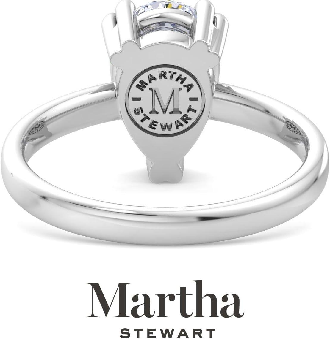 imageMartha Stewart 2 Carat Pear Shape Lab Grown Diamond Solitaire Engagement Ring In Sterling Silver