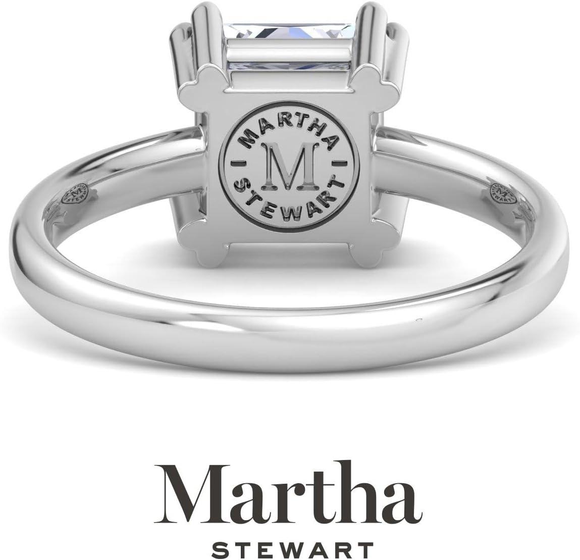 imageMartha Stewart 2 Carat Princess Cut Lab Grown Diamond Solitaire Engagement Ring In Sterling Silver