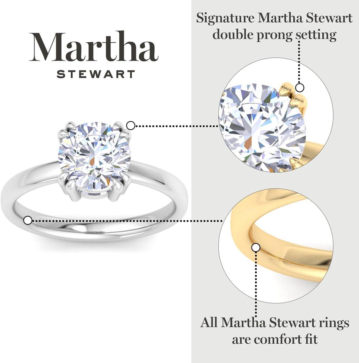 imageMartha Stewart 2 Carat Round Shape Lab Grown Diamond Solitaire Engagement Ring In Sterling Silver