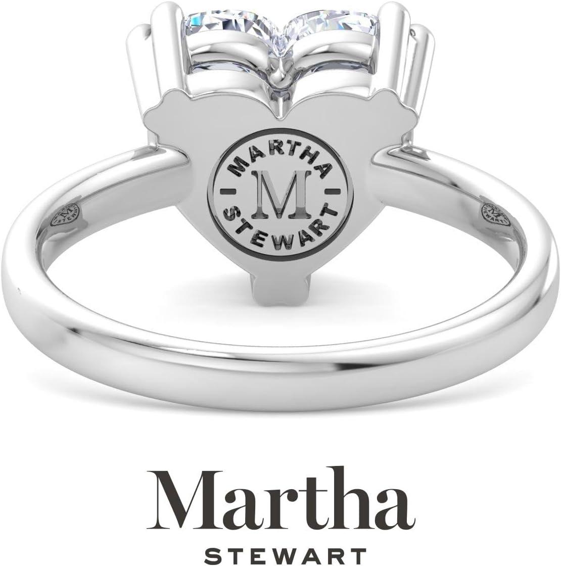 imageMartha Stewart 3 Carat Heart Shape Lab Grown Diamond Solitaire Engagement Ring In Sterling Silver