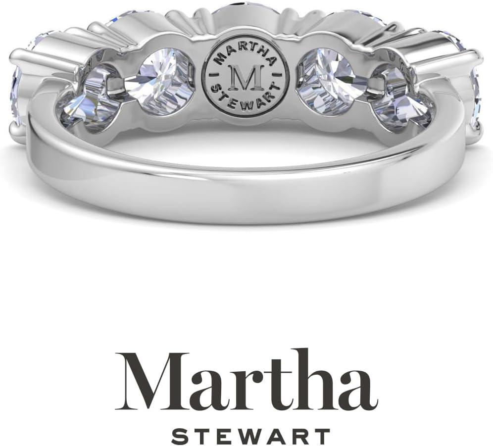 imageMartha Stewart 3 Carat Round Lab Grown Diamond Five Stone Engagement Ring In Sterling Silver