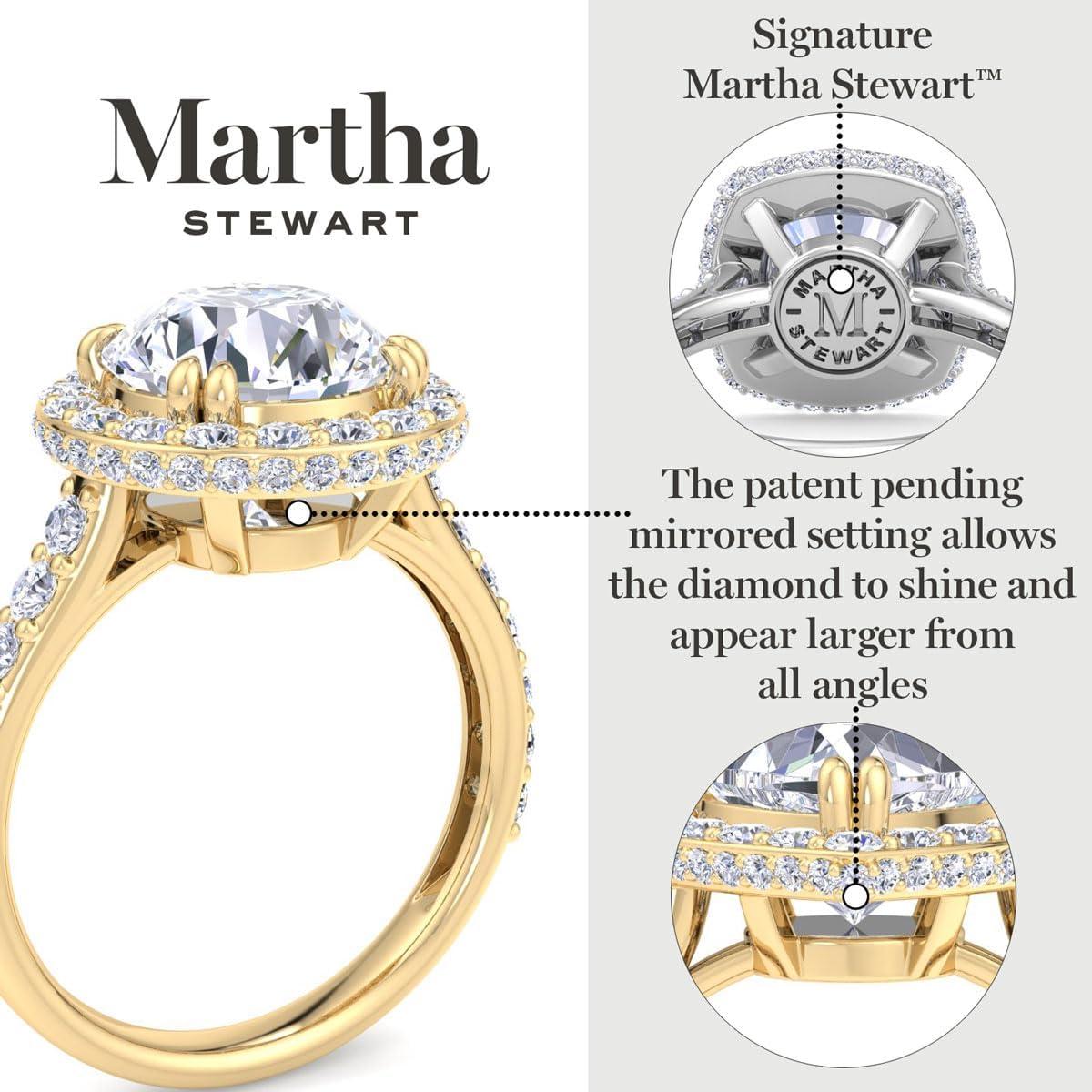 imageMartha Stewart 4 Carat Heart Shape Lab Grown Diamond Hidden Halo Engagement Ring In Sterling Silver