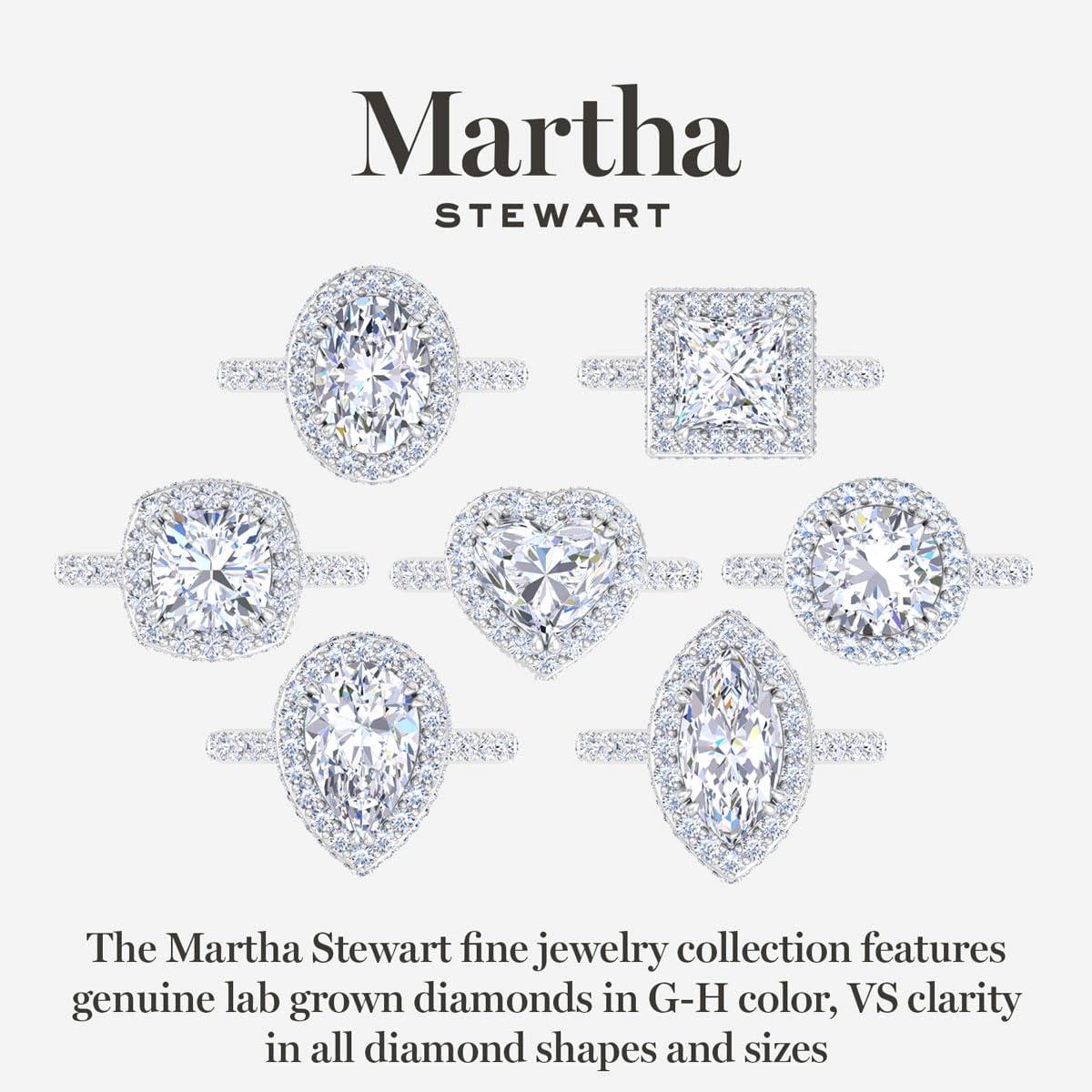 imageMartha Stewart 4 Carat Heart Shape Lab Grown Diamond Hidden Halo Engagement Ring In Sterling Silver