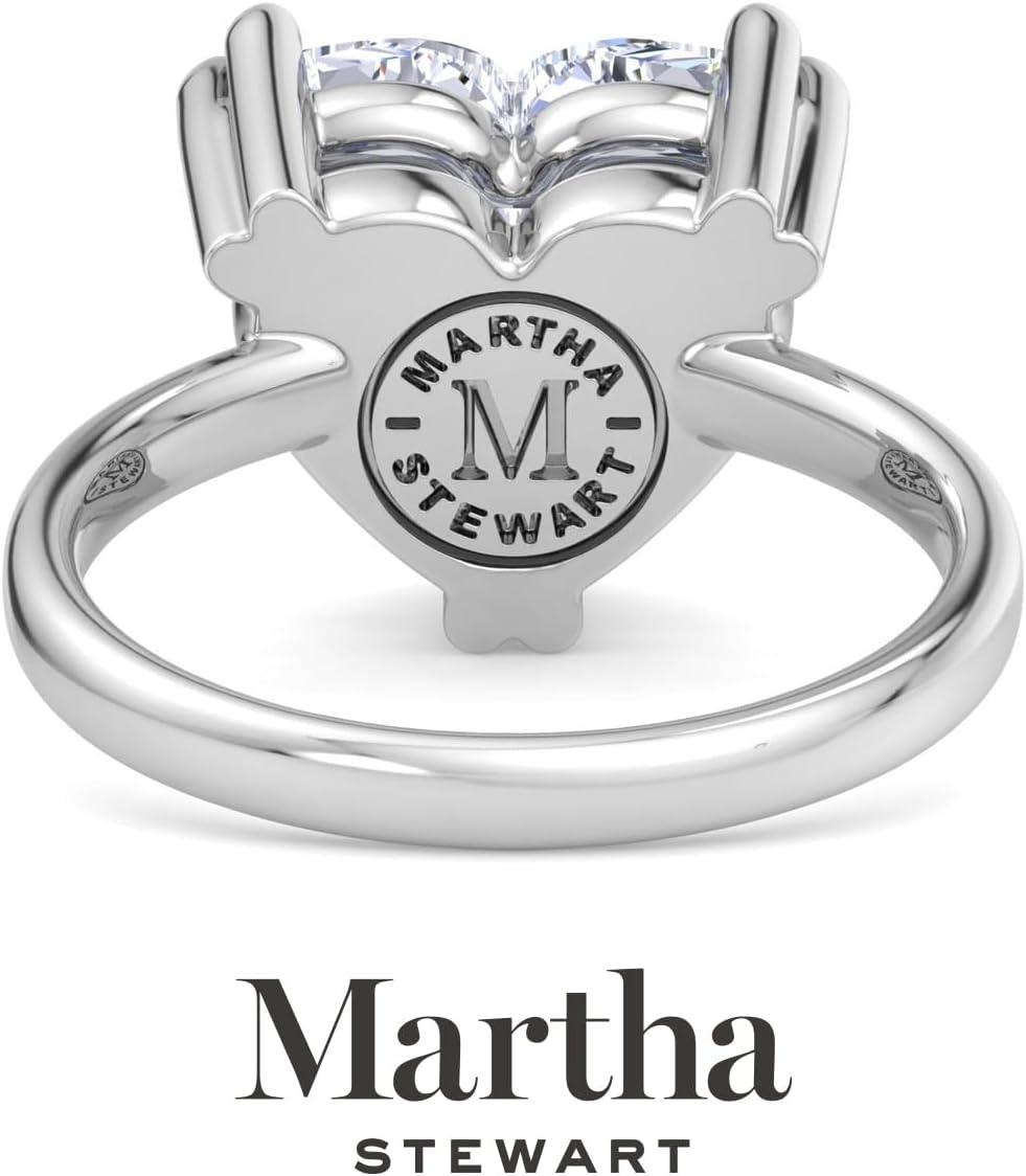imageMartha Stewart 5 Carat Heart Shape Lab Grown Diamond Solitaire Engagement Ring In Sterling Silver