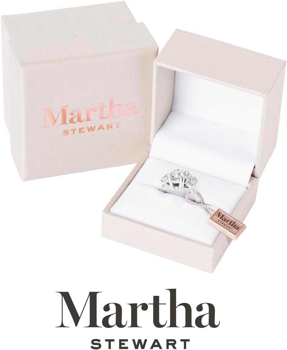 imageMartha Stewart 5 Carat Oval Shape Lab Grown Diamond Three Stone Engagement Ring In Sterling Silver