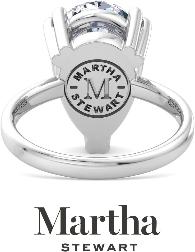 imageMartha Stewart 5 Carat Pear Shape Lab Grown Diamond Solitaire Engagement Ring In Sterling Silver