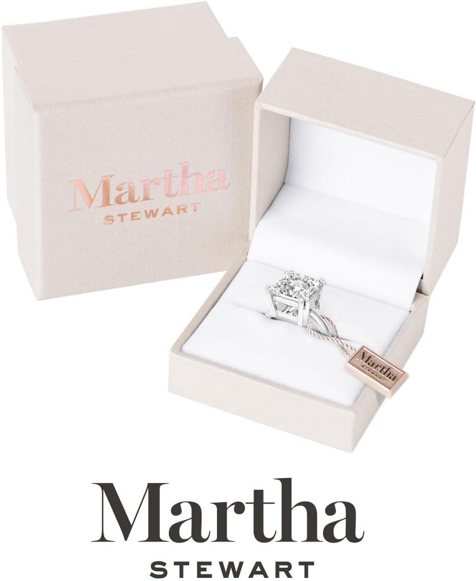 imageMartha Stewart 5 Carat Princess Cut Lab Grown Diamond Solitaire Engagement Ring In Sterling Silver