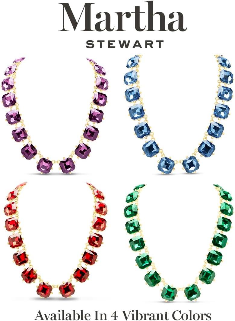 imageMartha Stewart Cushion Crystal Statement NecklacePurple