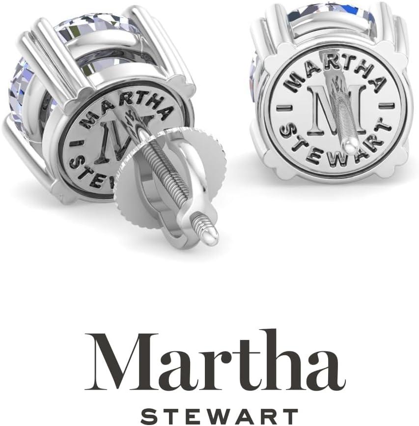 imageMartha Stewart Lab Grown Diamond Stud Earrings in Sterling Silver Lab Grown Diamond Earrings for Women30 Carats
