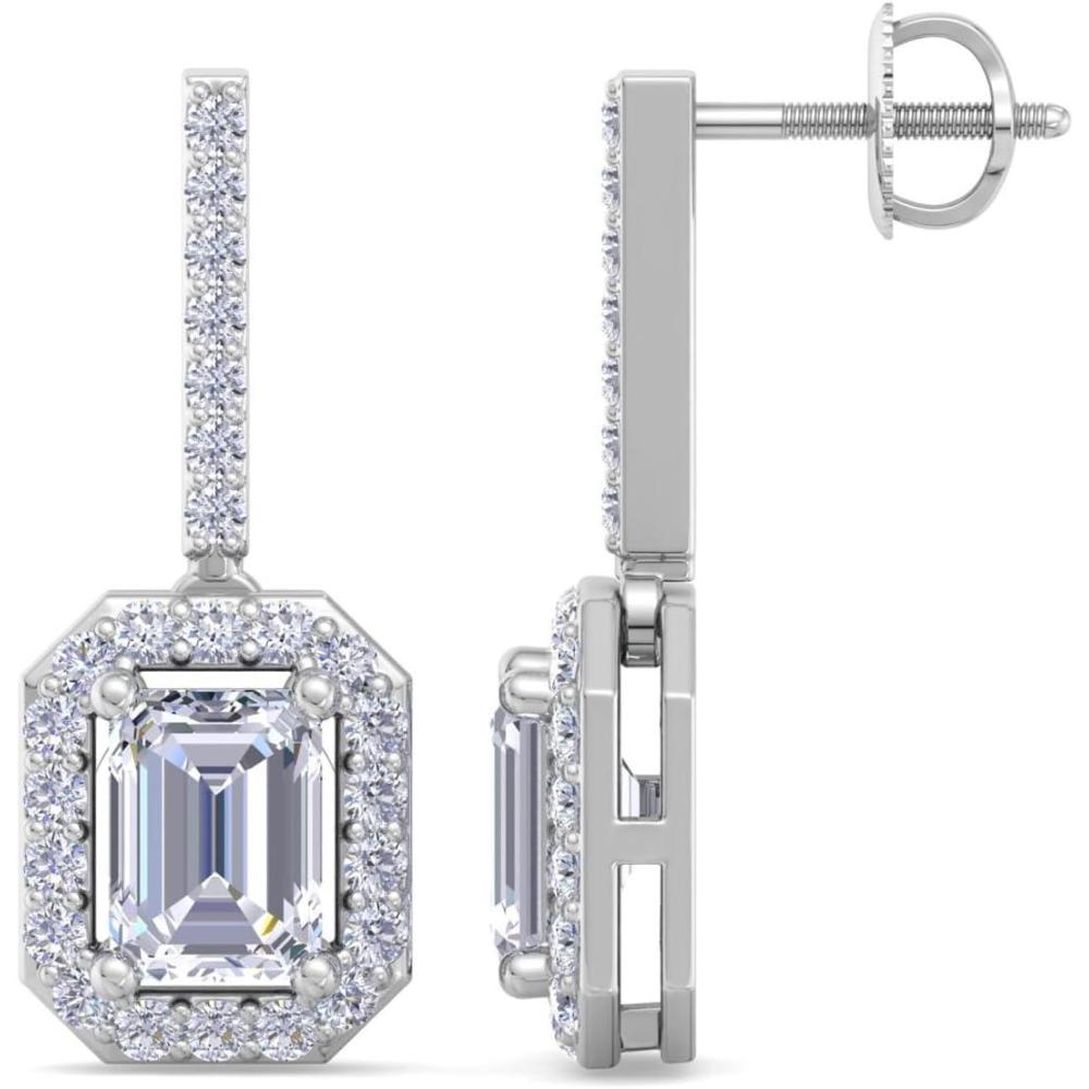 imageMartha Stewart 2 12 Carat Lab Grown Diamond Drop Earrings In Sterling SilverEmerald