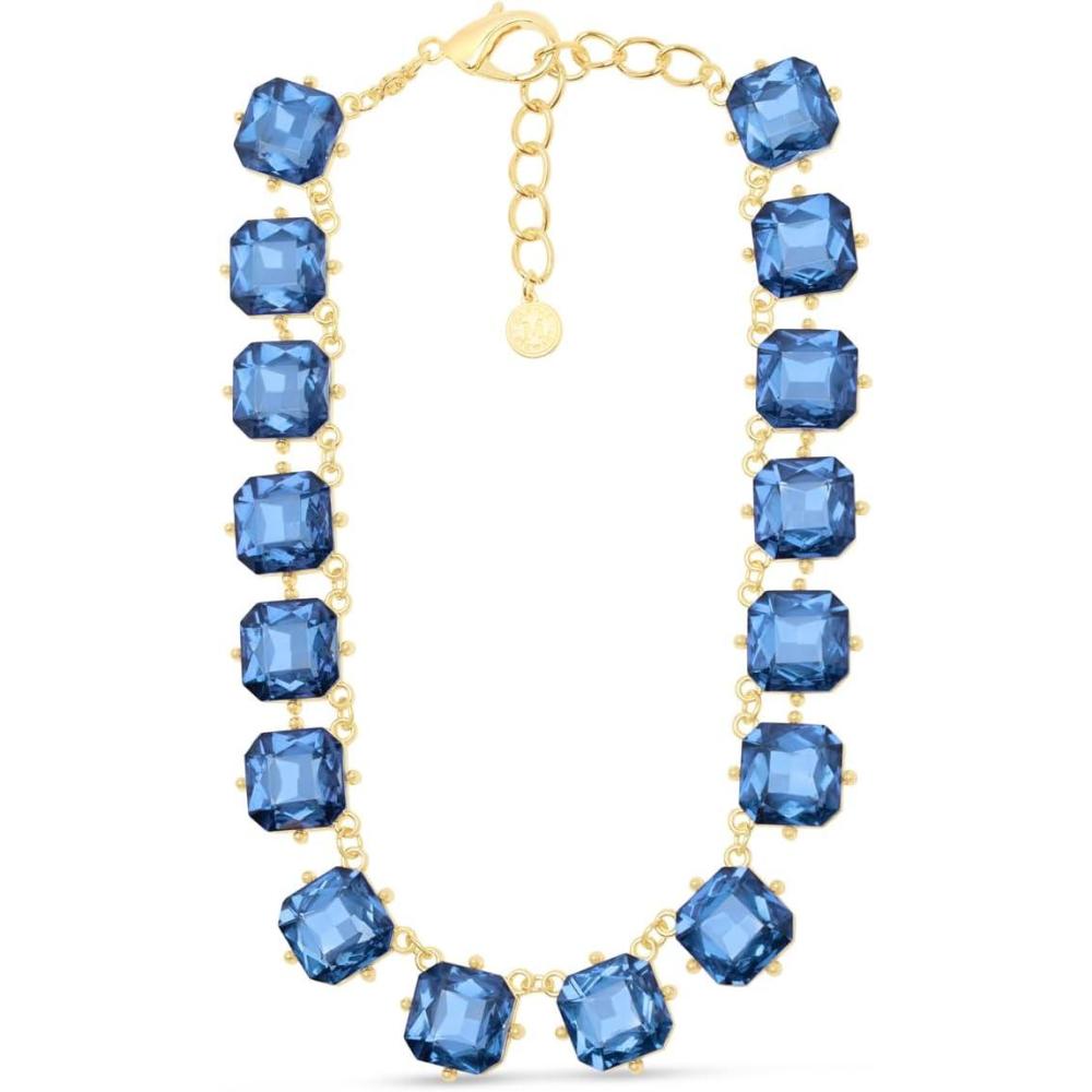 imageMartha Stewart Cushion Crystal Statement NecklaceBlue