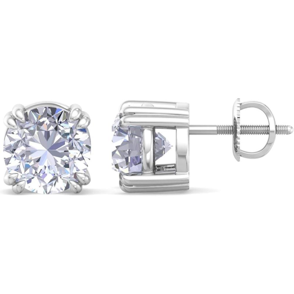 imageMartha Stewart Lab Grown Diamond Stud Earrings in Sterling Silver Lab Grown Diamond Earrings for Women40 Carats
