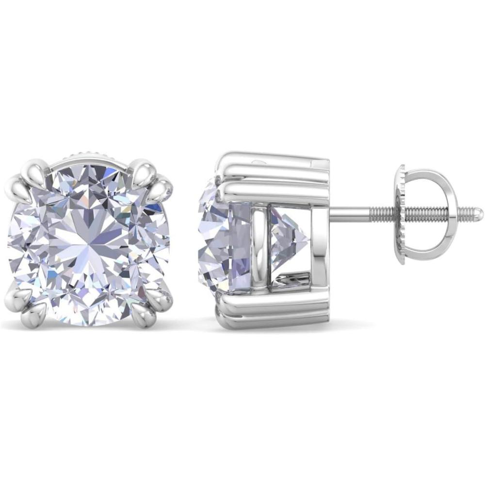 imageMartha Stewart Lab Grown Diamond Stud Earrings in Sterling Silver Lab Grown Diamond Earrings for Women80 Carats