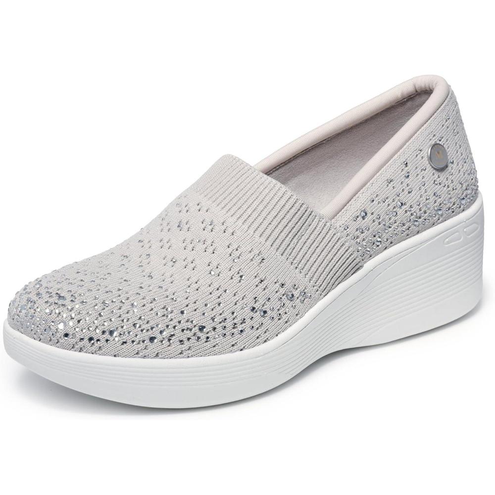 imageSkechers Womens Martha Stewart Pier Lite  ReflectionLight Grey Silver