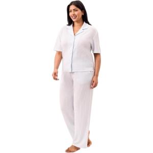 Martha Stewart Women’s 2 Piece Pajama Sets for Spring and Summer | Soft, Luxury Loungewear for Home or Gift(Dutch Canal)