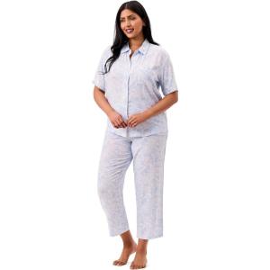 Martha Stewart Women’s 2 Piece Pajama Sets for Spring and Summer | Soft, Luxury Loungewear for Home or Gift(Dutch Canal Set)