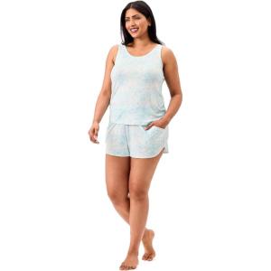 Martha Stewart Women’s 2 Piece Pajama Sets for Spring and Summer | Soft, Luxury Loungewear for Home or Gift(Island Tank Set)