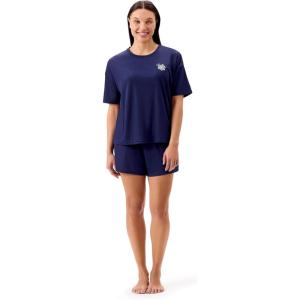 Martha Stewart Women’s 2 Piece Pajama Sets for Spring and Summer | Soft, Luxury Loungewear for Home or Gift(Medieval Blue)