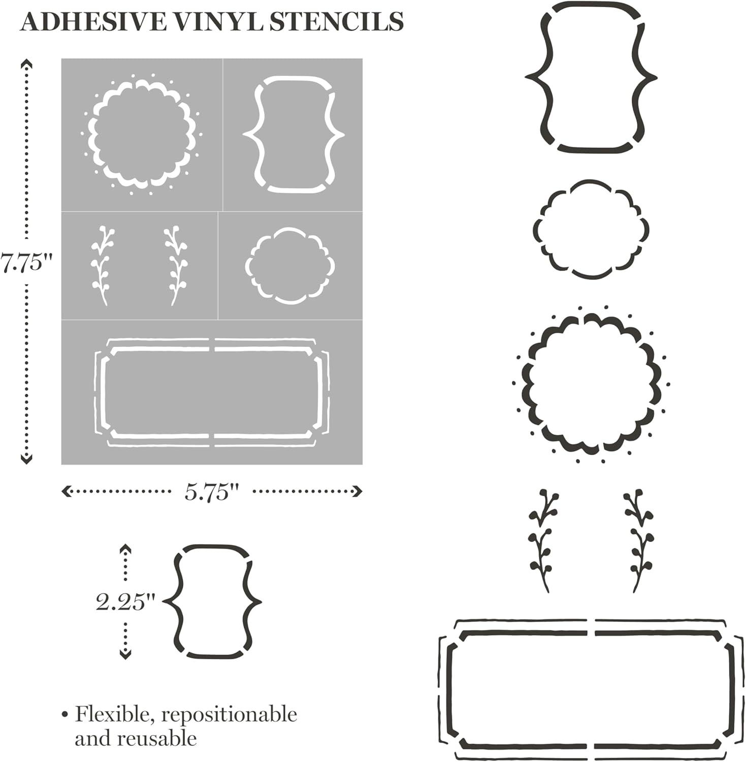 imageMartha Stewart Vinyl Stencil Kit 6 Pc Script