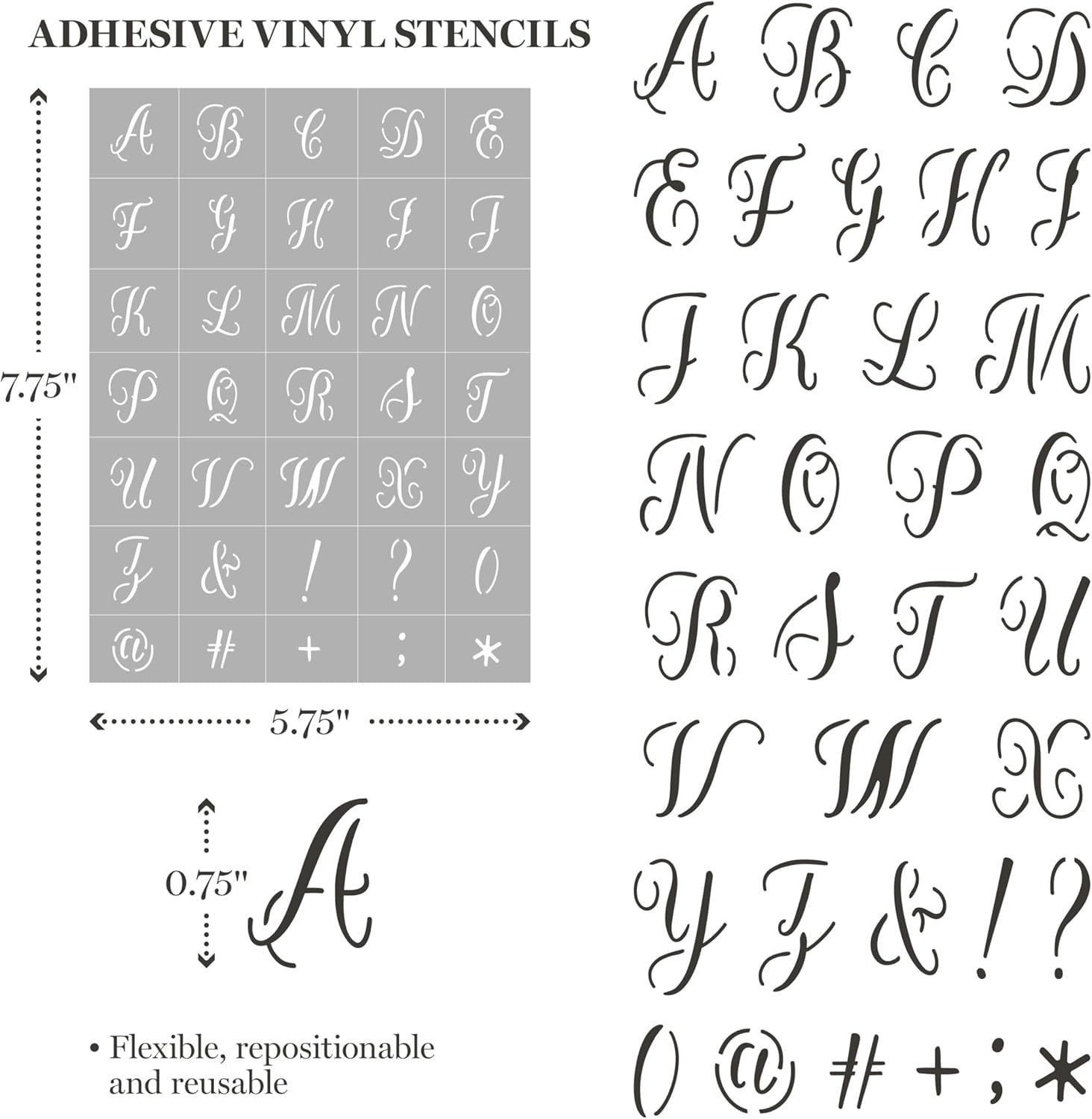imageMartha Stewart Vinyl Stencil Kit 6 Pc Script