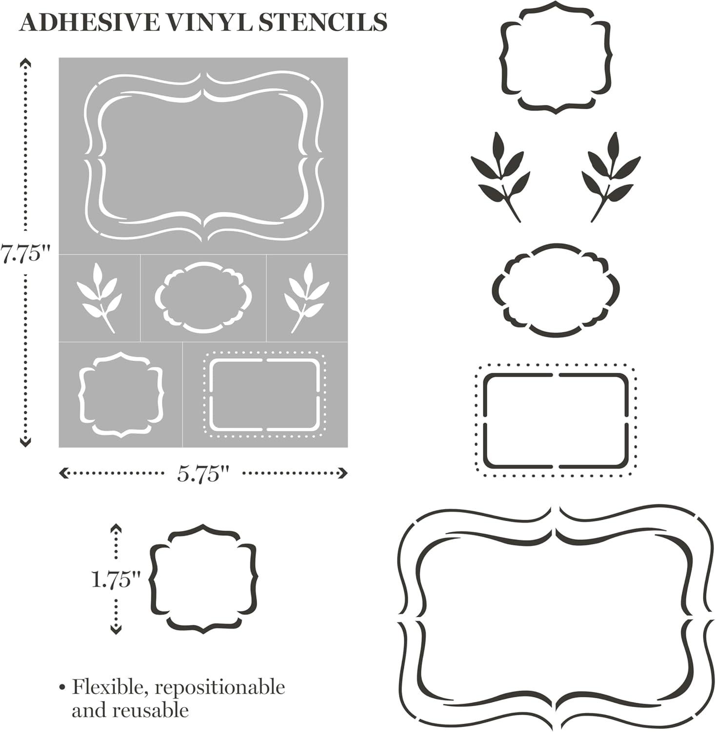 imageMartha Stewart Vinyl Stencil Kit 6 Pc Serif