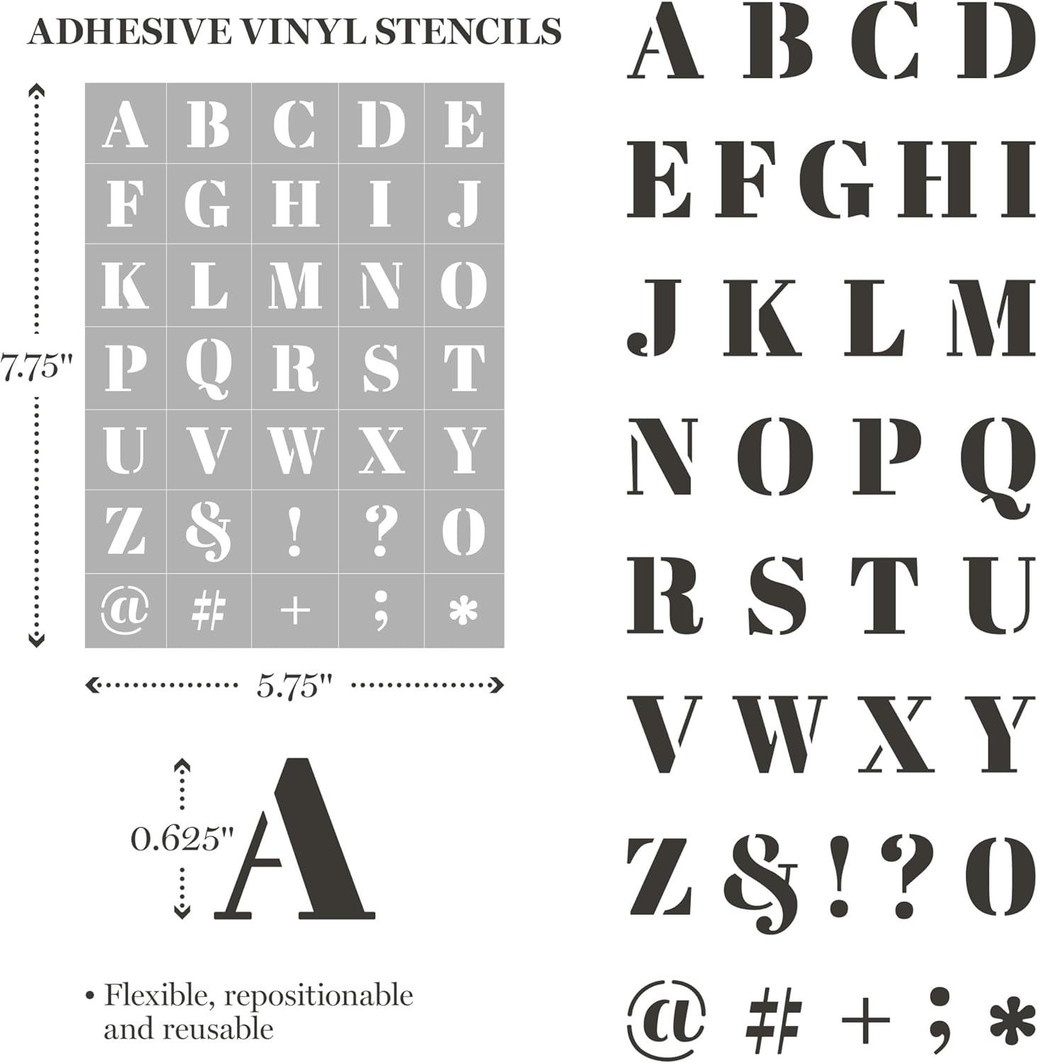 imageMartha Stewart Vinyl Stencil Kit 6 Pc Serif