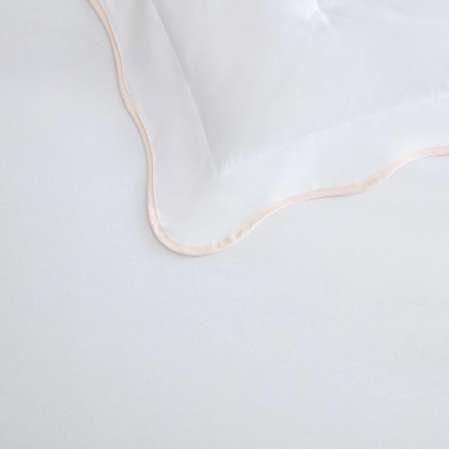 imageMartha Stewart Twin Duvet Cover Set 100 Smooth amp Silky Sateen Cotton Bedding 2 Piece Striped Bedding with Matching Pillowcase Verbena Stripe BlueSimple Scallop Pink