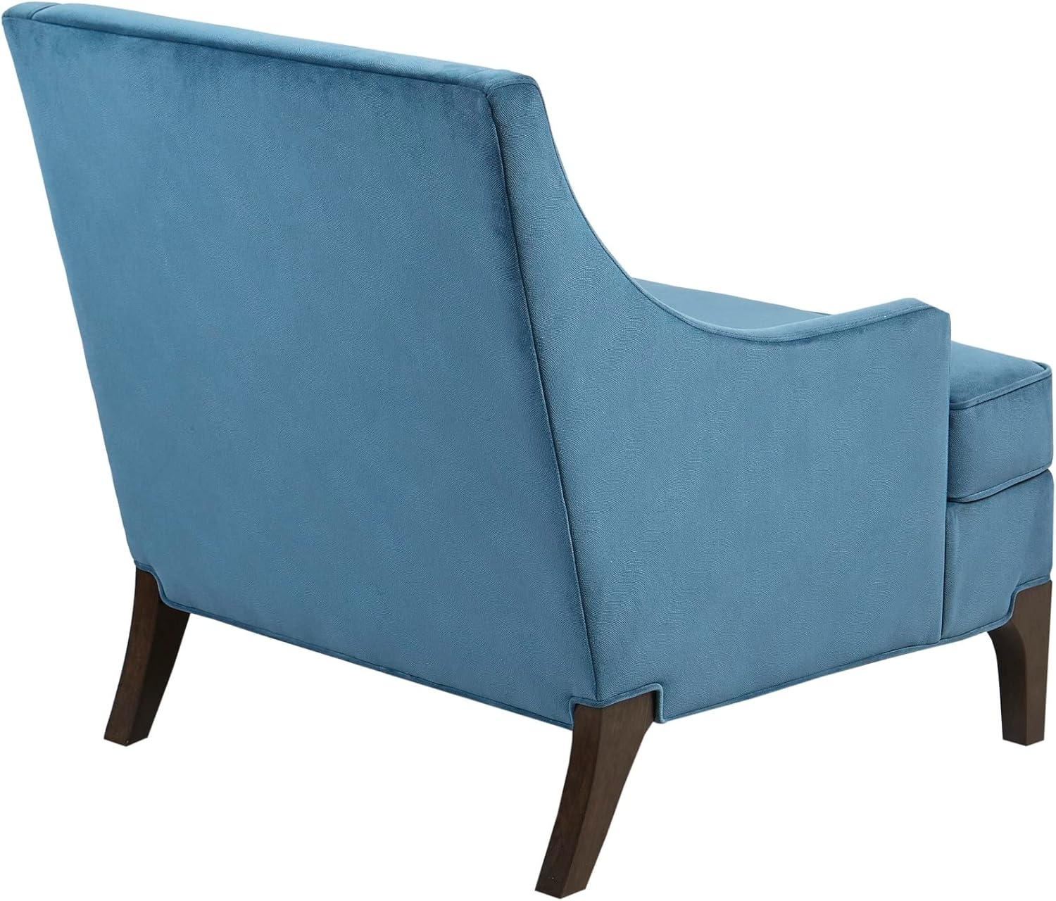 image:imageMartha Stewart Anna Upholstered Accent Chair Removable Lumbar Pillow Support Square Arm Jacqard Fabric Chic Modern Wide Cushion Seat Bedroom Lounge Comfy Blue 3075 W x 3225 D x 325 HAnna Blue