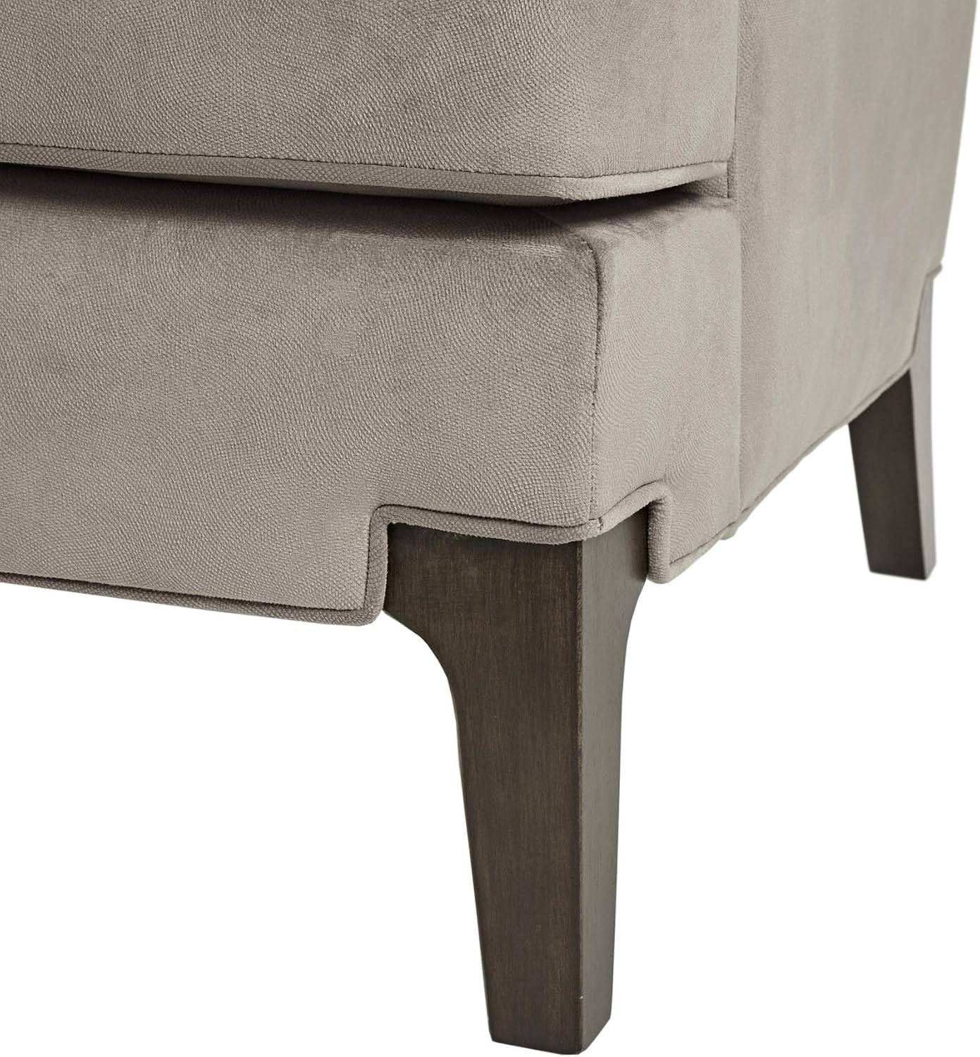 image:imageMartha Stewart Anna Upholstered Accent Chair Removable Lumbar Pillow Support Square Arm Jacqard Fabric Chic Modern Wide Cushion Seat Bedroom Lounge Comfy Blue 3075 W x 3225 D x 325 HAnna Light Grey