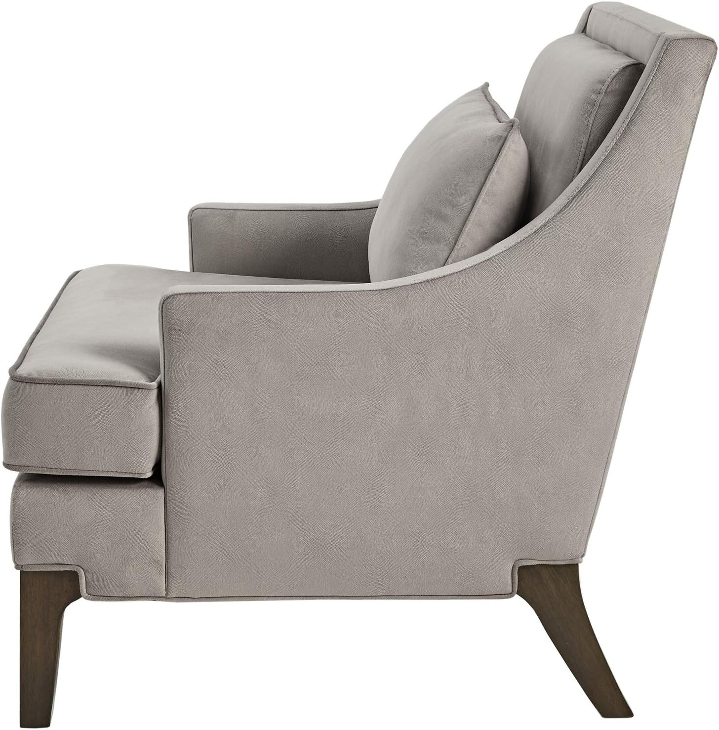 image:imageMartha Stewart Anna Upholstered Accent Chair Removable Lumbar Pillow Support Square Arm Jacqard Fabric Chic Modern Wide Cushion Seat Bedroom Lounge Comfy Blue 3075 W x 3225 D x 325 HAnna Light Grey