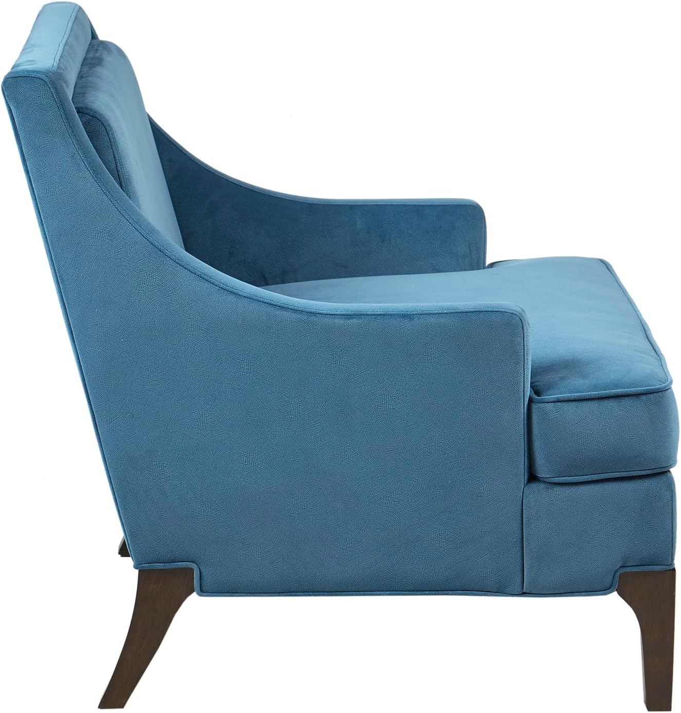 image:imageMartha Stewart Anna Upholstered Accent Chair Removable Lumbar Pillow Support Square Arm Jacqard Fabric Chic Modern Wide Cushion Seat Bedroom Lounge Comfy Blue 3075 W x 3225 D x 325 HAnna Blue
