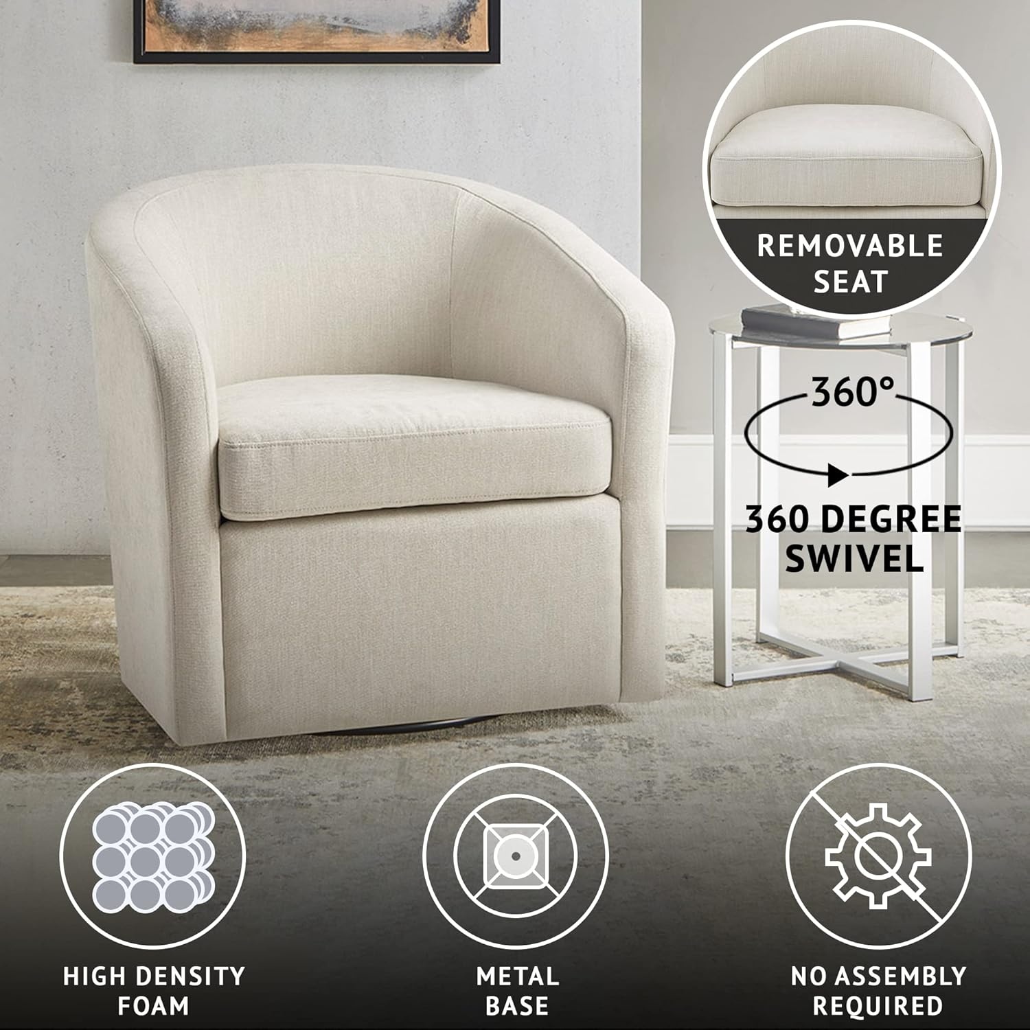 image:imageMartha Stewart Farmhouse Counter Height Bar Stools Handcrafted Rattan Counter Height Stools for Kitchen Island Kickplate Footrest Upholstered Dining Room Chairs for Home Bar Natural WhitewashNatural