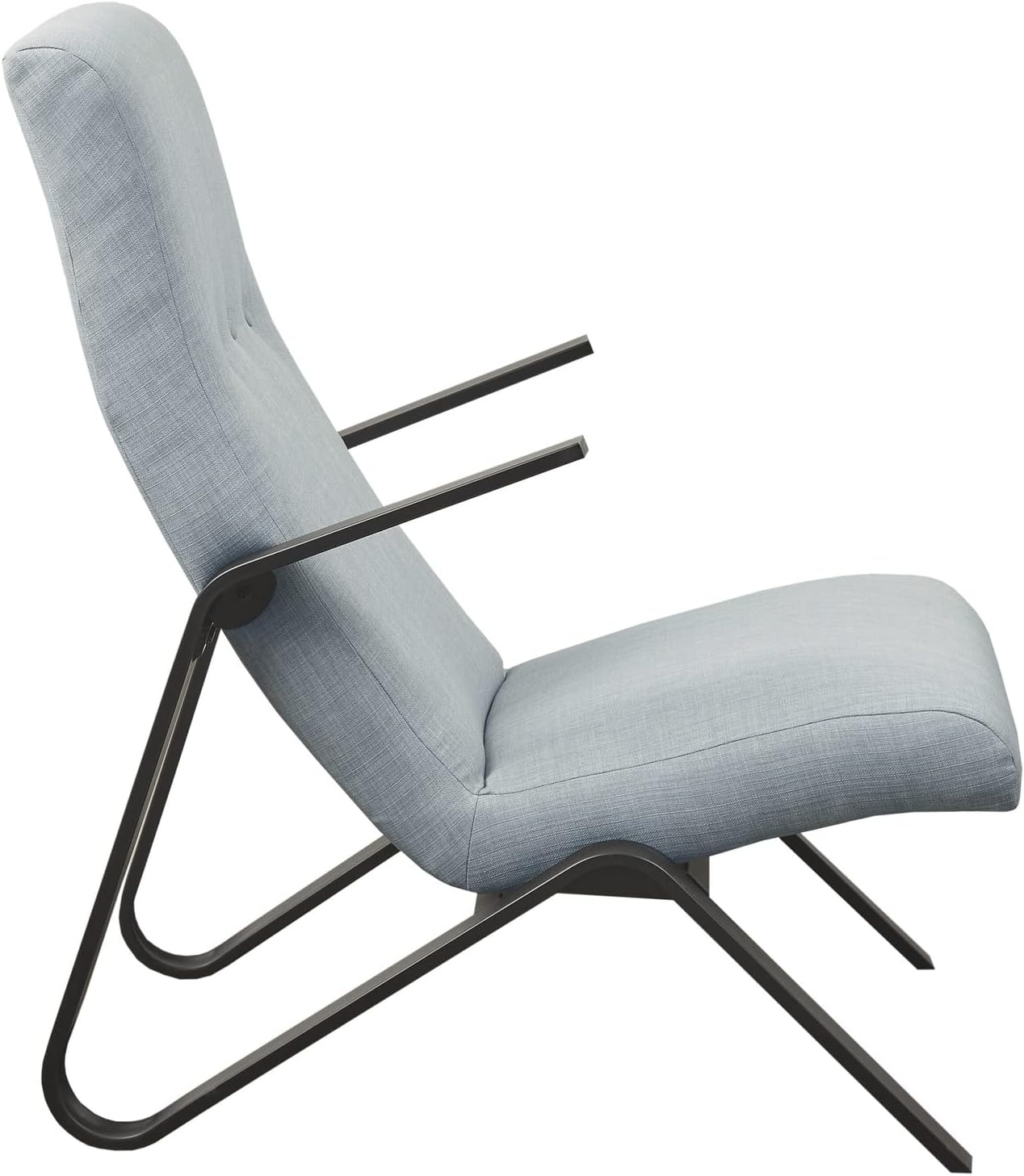 image:imageMartha Stewart Upholsterd Accent Chair Living Room Furniture Modern Design Leisurely Resting Comfortable Foam Seat Cushion Bedroom Lounge Sophisticated Finished Sturdy Frame Light BlueLight Blue