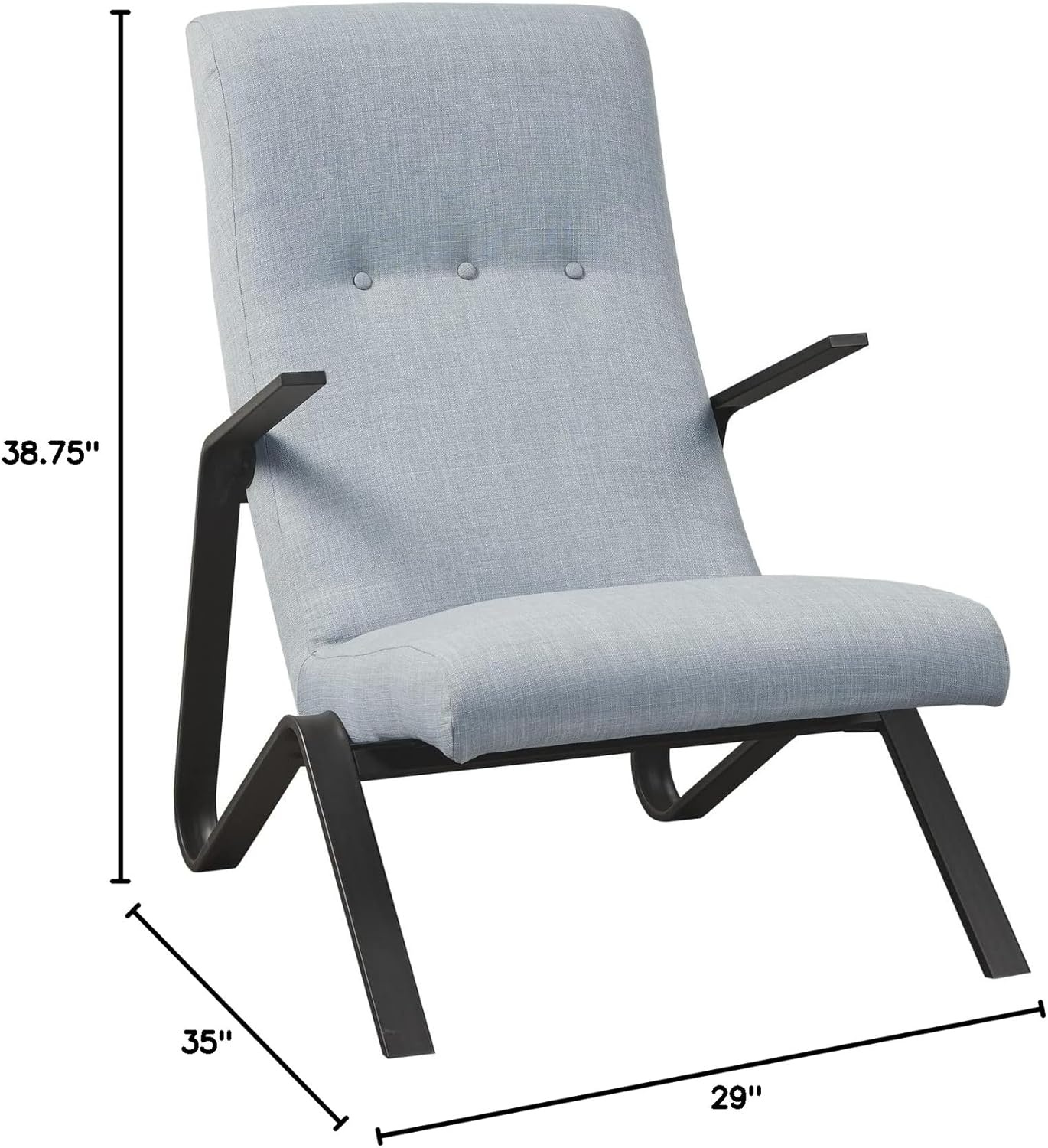 image:imageMartha Stewart Upholsterd Accent Chair Living Room Furniture Modern Design Leisurely Resting Comfortable Foam Seat Cushion Bedroom Lounge Sophisticated Finished Sturdy Frame Light BlueLight Blue