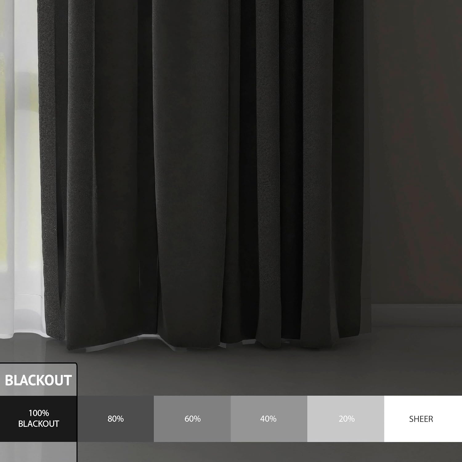 image:imageMartha Stewart Blackout Curtains 50 x 95 Set of 2 Light Blocking Window Curtain Panels for Bedroom Living Room Sage GreenSage Green