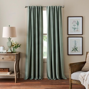 Martha Stewart Blackout Curtains -50″ x 95″- Set of 2 – Light Blocking Window Curtain Panels for Bedroom, Living Room – Sage Green(Sage Green)