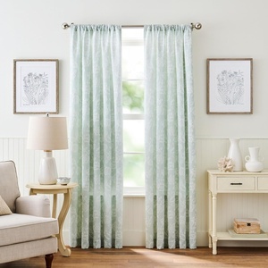 Martha Stewart Sage Green Curtains – 50″ x 95″- Set of 2 Light-Filtering Curtain Panels for Living Room, White Floral Matelasse, Raina(Sage Green)
