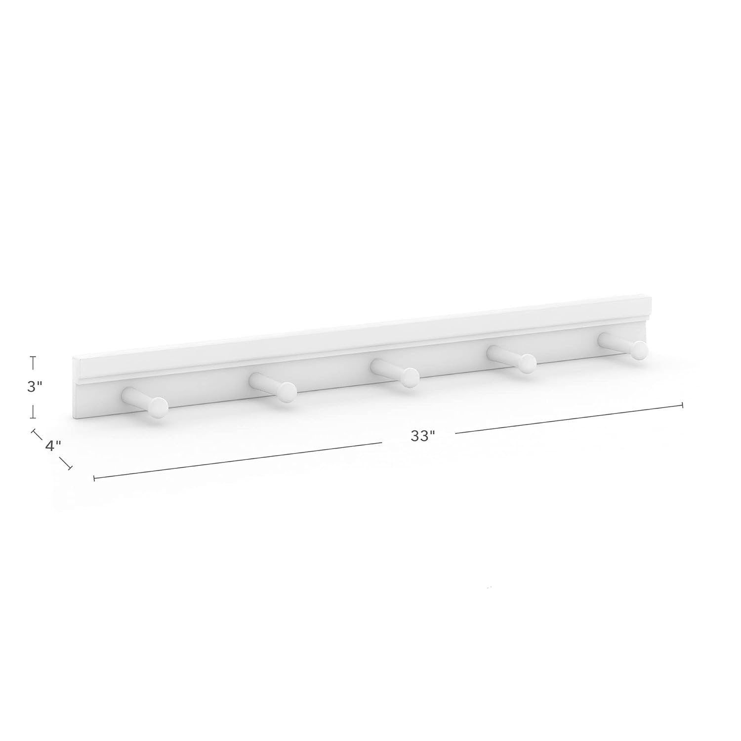 image:imageMartha Stewart Crafting Kids Peg Bar Linen White WallMounted Wooden Peg Bar with 5 Sturdy Pegs Perfect for Hanging Kids Aprons Art Smocks and HatsLinen White