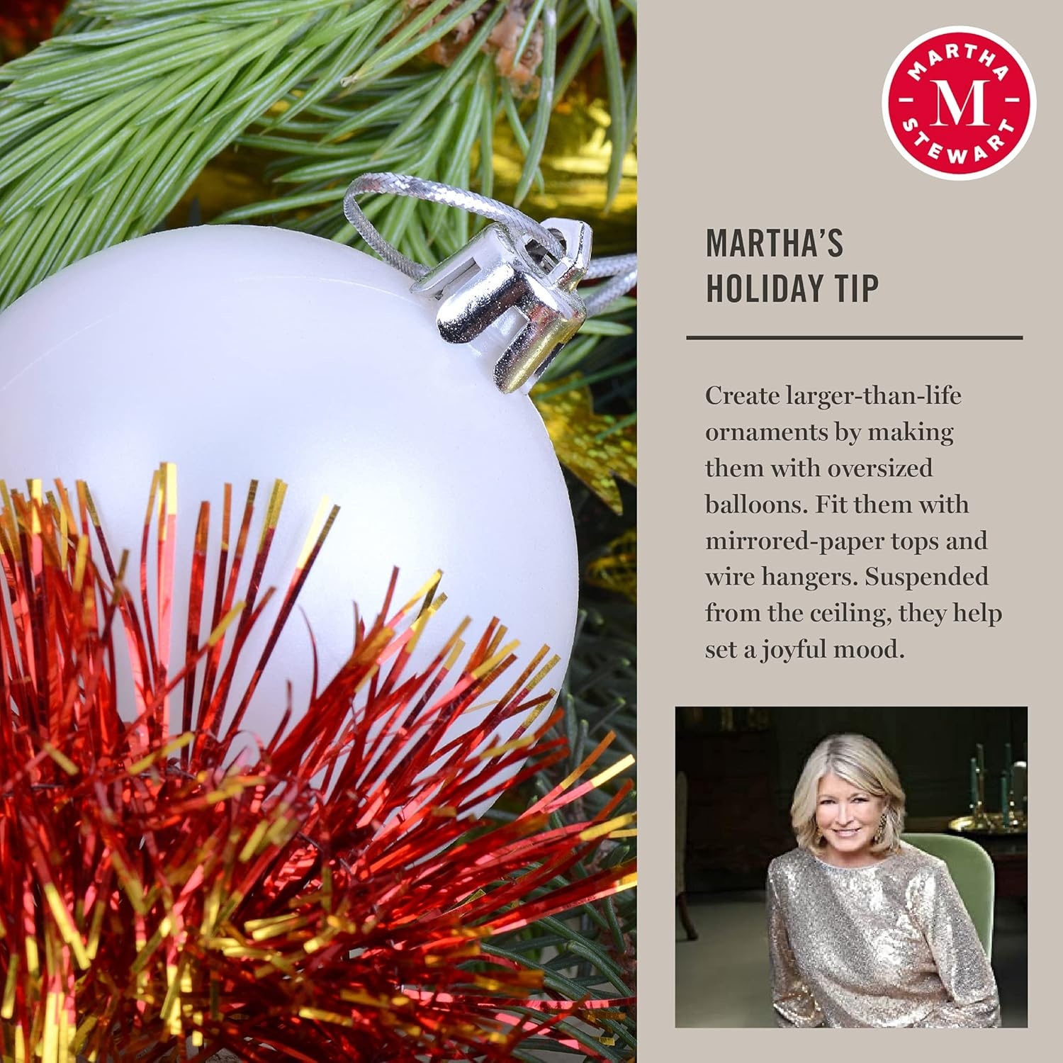 image:imageMartha Stewart 5 Ft Blue Spruce Prelit Christmas Tree with White Lights Realistic Faux Holiday Tree with Metal Stand Indoor Home DecorClear Lights