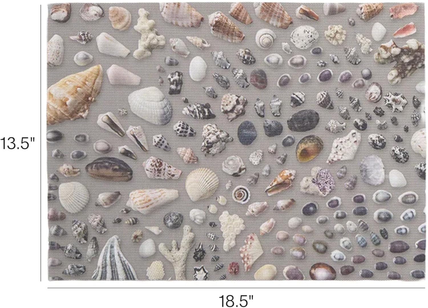 image:imageChilewich Seashell Placemats Set of 4 Woven Dining Table Mats Reusable StainResistant IndoorOutdoor Tabletop Protection 14 x 19