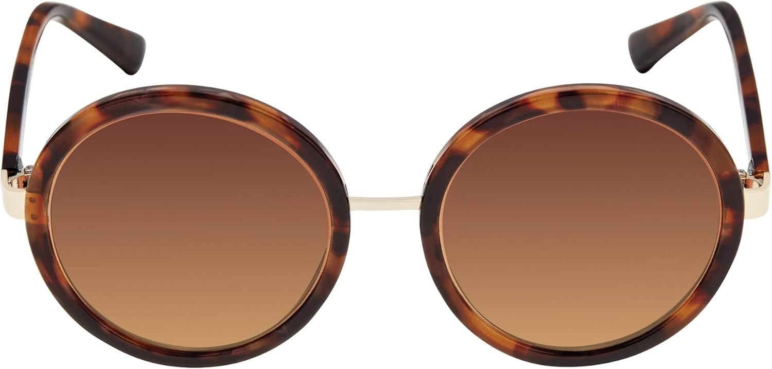 image:imageMartha Stewart Womens Martha Stewart Rounded Panto Plastic Frame With a Slim Metal BridgeTortoise