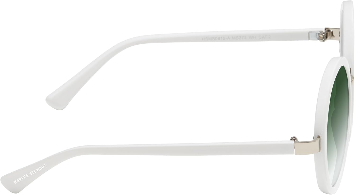 image:imageMartha Stewart Womens Martha Stewart Rounded Panto Plastic Frame With a Slim Metal BridgeWhite