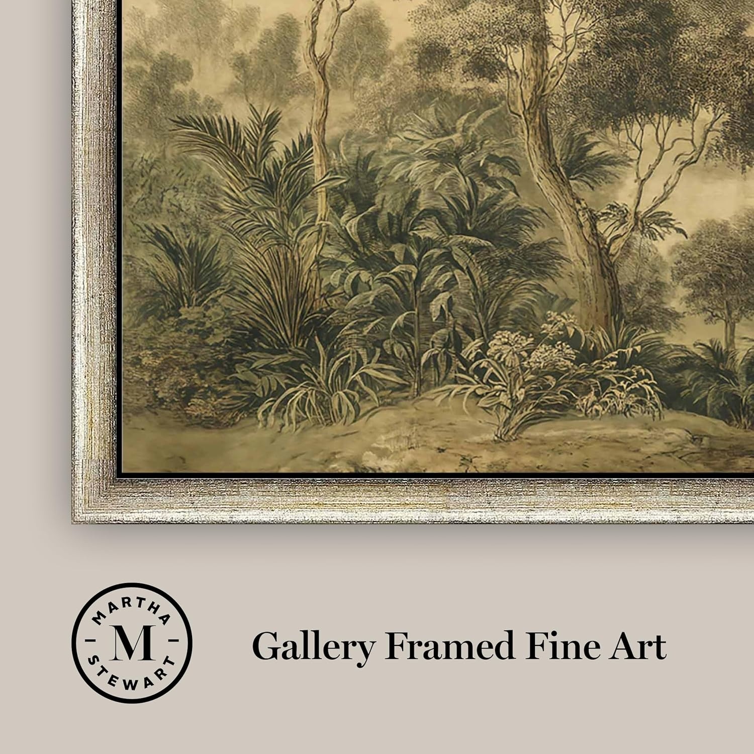 image:imageMartha Stewart Bedford Canvas Wall Art Pastoral Landscape Tree Line 195 x 255 Living Room and Bedroom Decor Framed