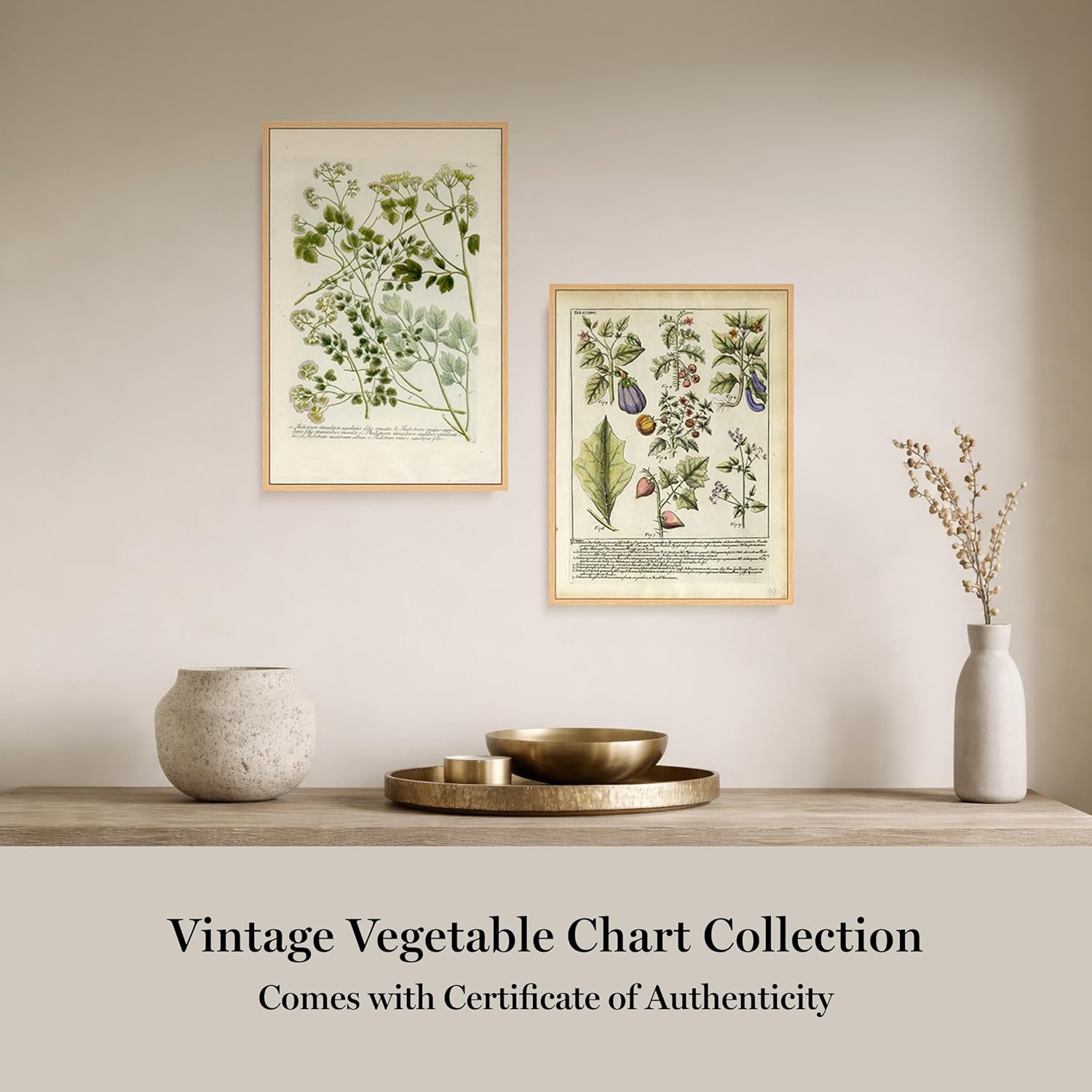 image:imageMartha Stewart Bedford Canvas Wall Art Vintage Vegetable Chart I 135 x 175 Living Room and Bedroom Decor Framed